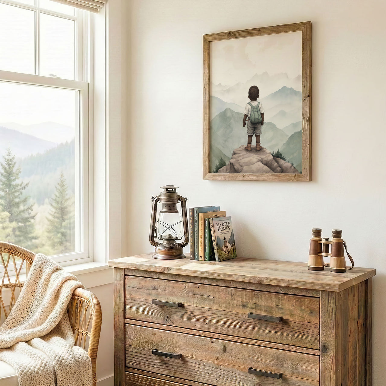 African American Explorer Print – Adventure Boys Room Wall Art