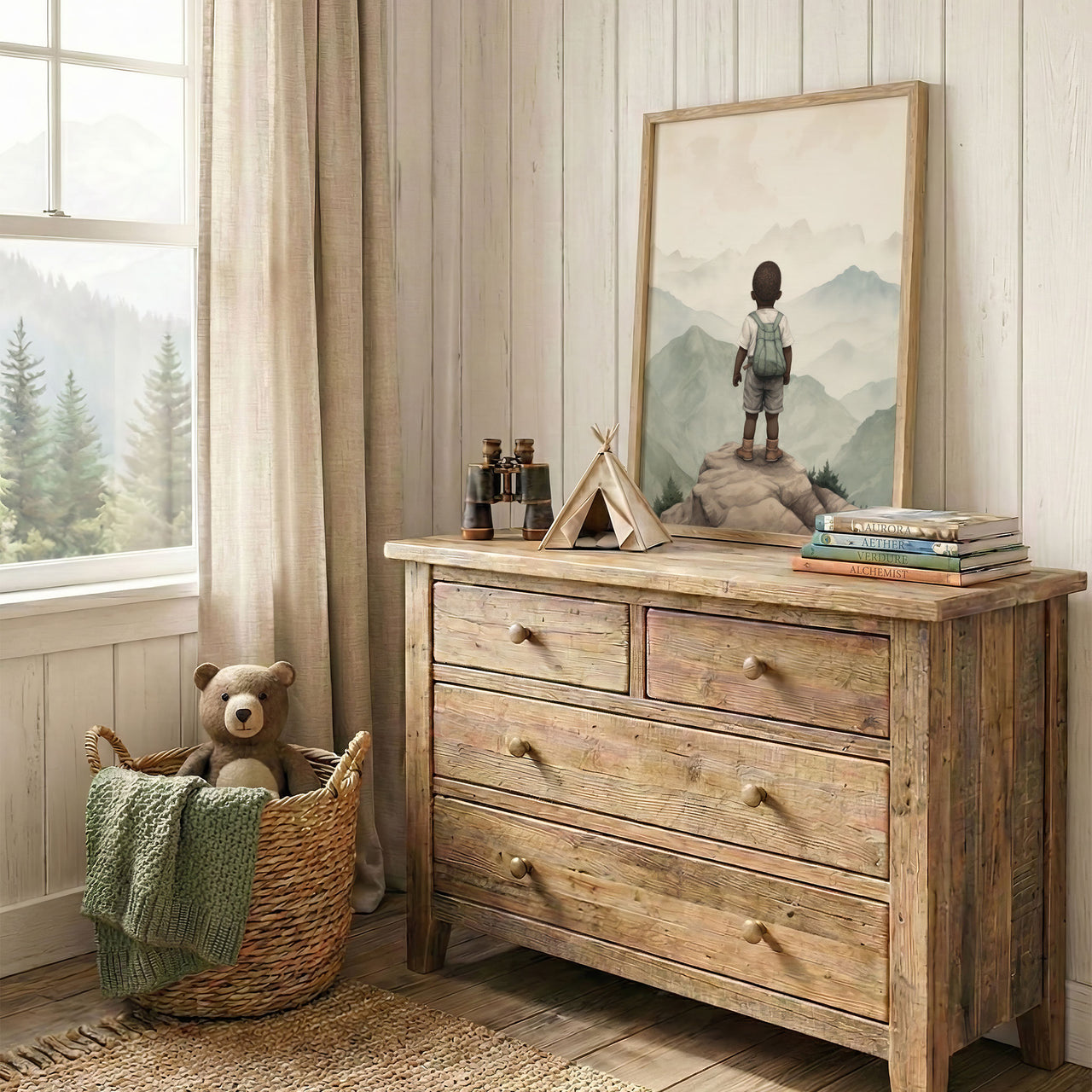 African American Explorer Print – Adventure Boys Room Wall Art