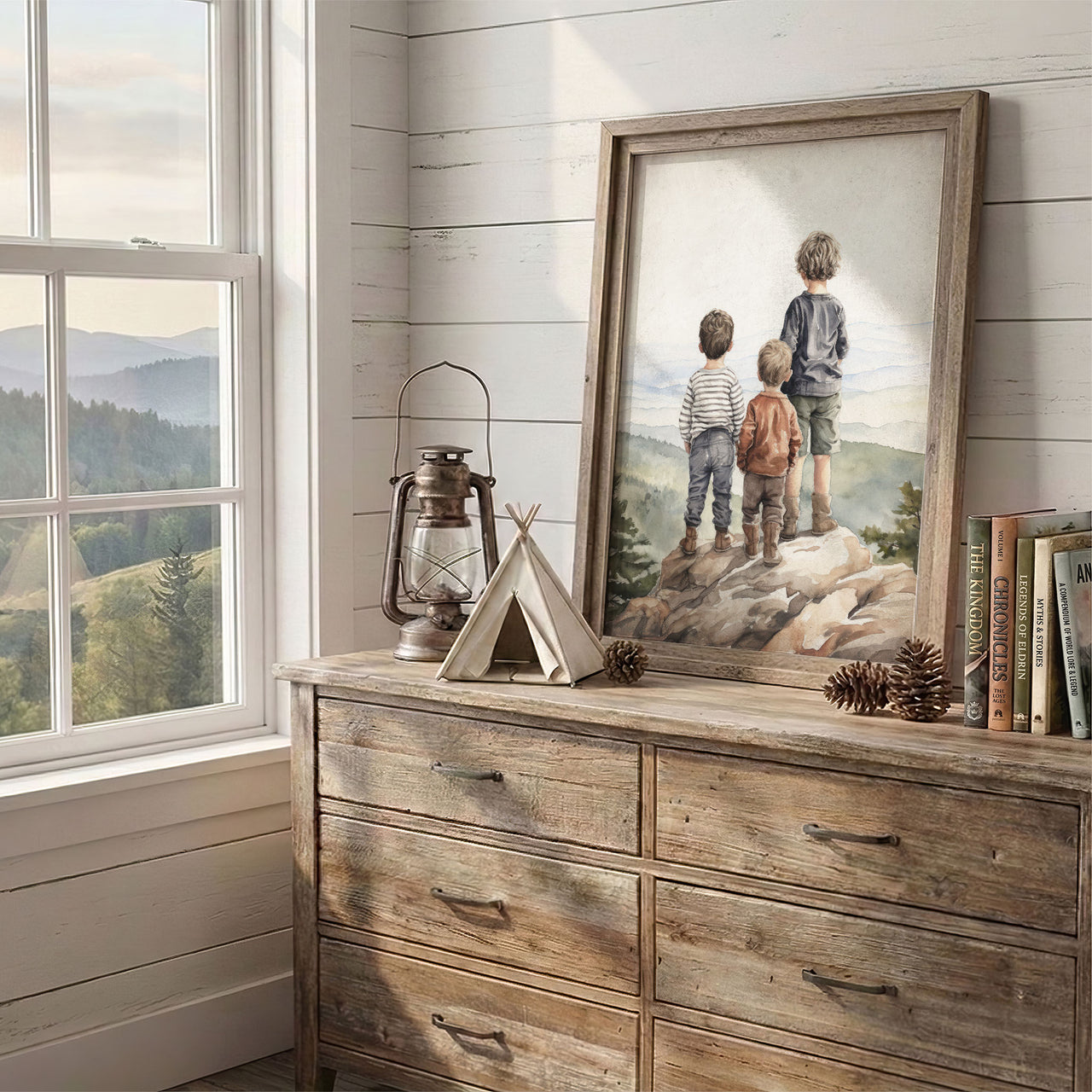 Three Adventurers Wall Decor – Kids Room Adventure Print