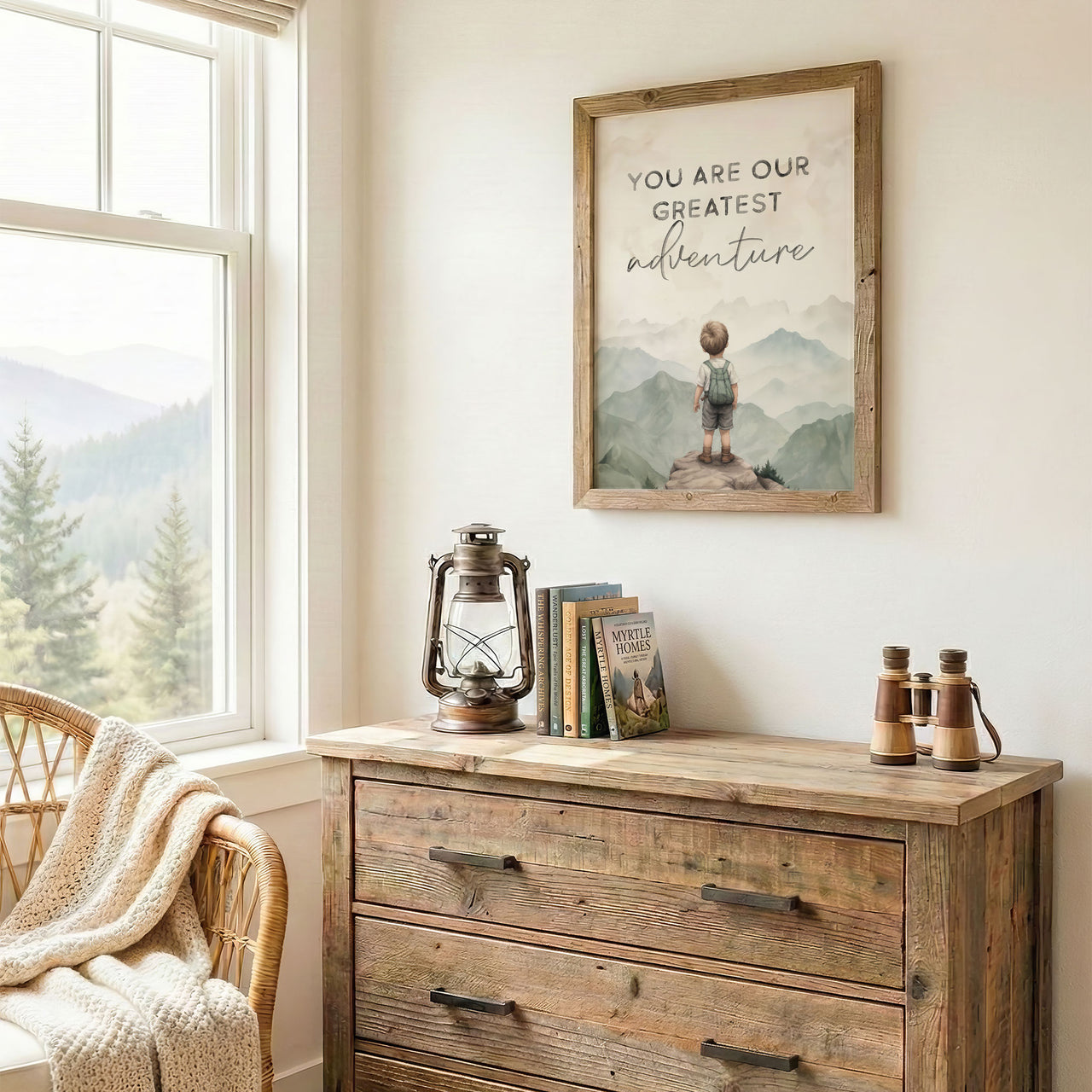 Adventure Quote Print – Boys Room Wall Art