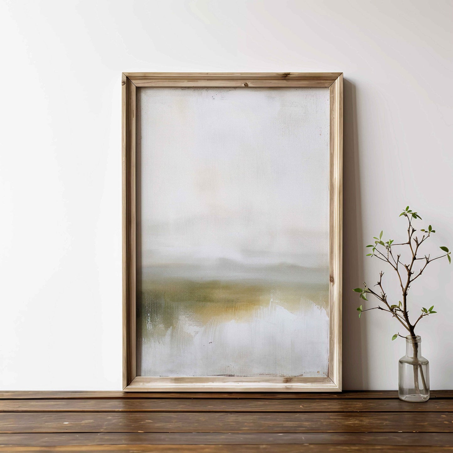 Abstract Landscape Art, Rustic Countryside Decor, Vintage Style Print - WildfieldPrints