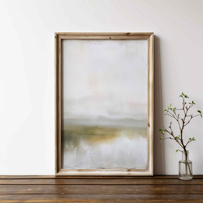Abstract Landscape Art, Rustic Countryside Decor, Vintage Style Print - WildfieldPrints