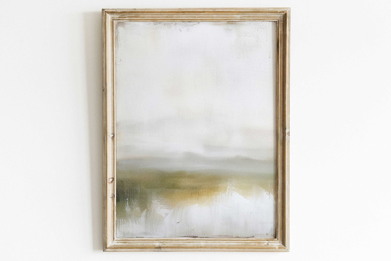 Abstract Landscape Print – Countryside Living Room Wall Art