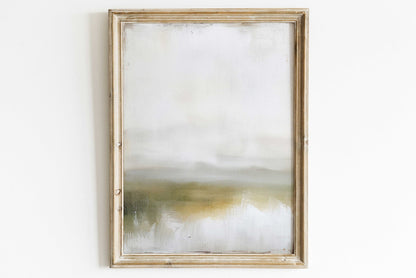 Abstract Landscape Art, Rustic Countryside Decor, Vintage Style Print - WildfieldPrints