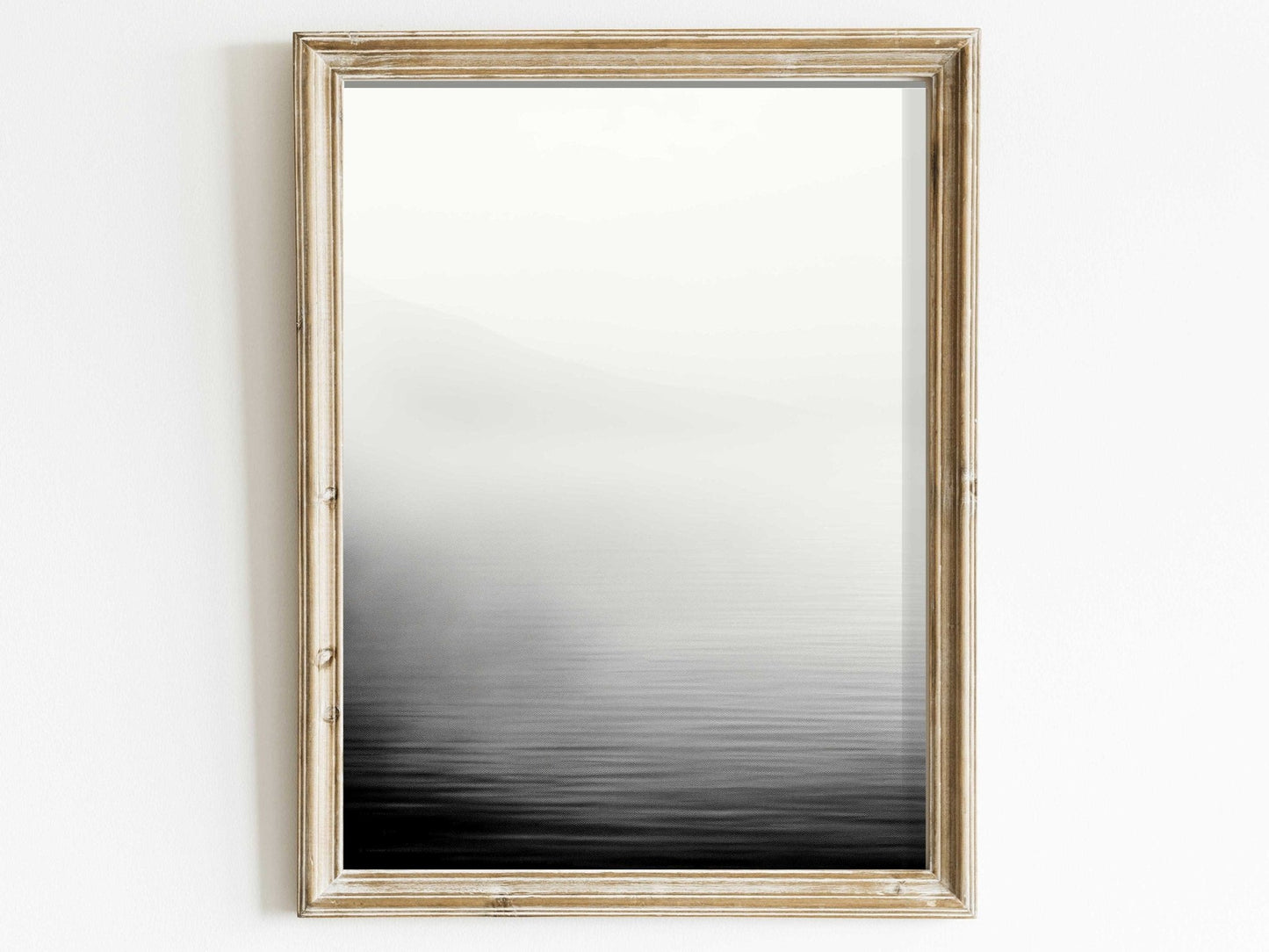 Abstract Watercolor Print, Lake & Mountain Wall Decor, Landscape Art - WildfieldPrints