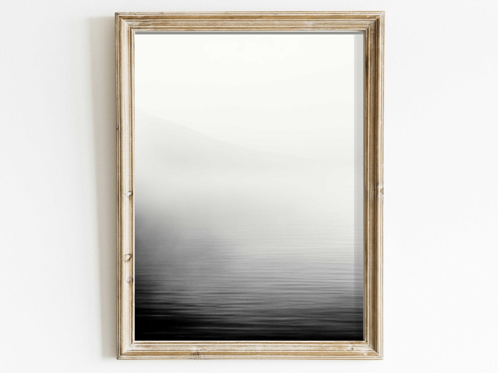 Abstract Watercolor Print, Lake & Mountain Wall Decor, Landscape Art - WildfieldPrints