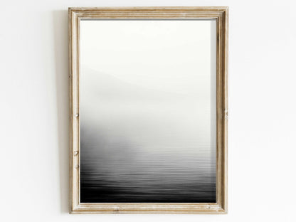 Abstract Watercolor Print, Lake & Mountain Wall Decor, Landscape Art - WildfieldPrints