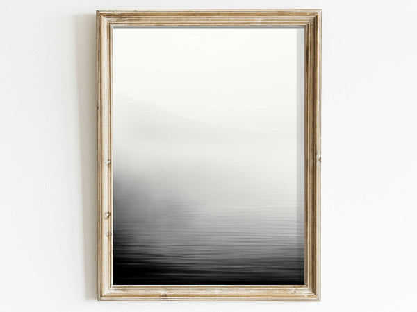 Abstract Watercolor Print, Lake & Mountain Wall Decor, Landscape Art - WildfieldPrints