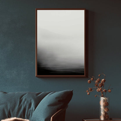 Abstract Watercolor Print, Lake & Mountain Wall Decor, Landscape Art - WildfieldPrints
