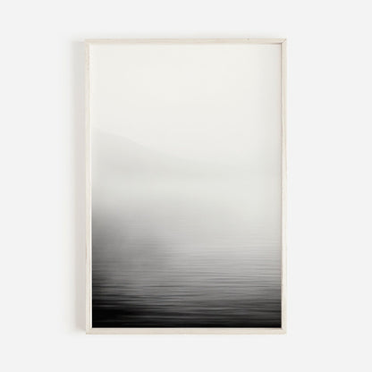 Abstract Watercolor Print, Lake & Mountain Wall Decor, Landscape Art - WildfieldPrints