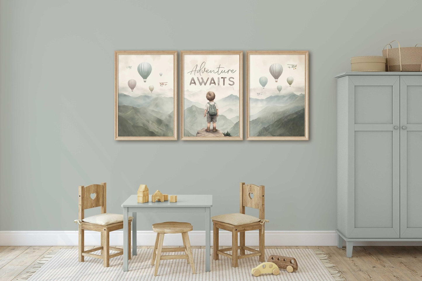 Adventure Awaits Nursery Print, Boy Adventure Wall Decor - WildfieldPrints