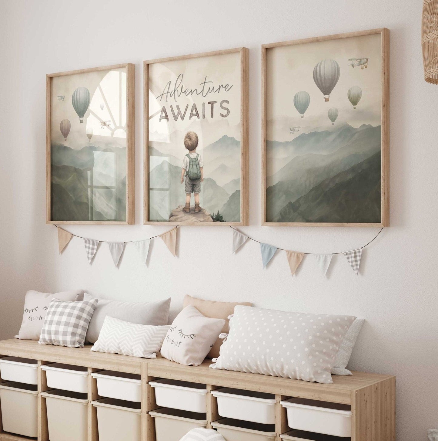 Adventure Awaits Nursery Print, Boy Adventure Wall Decor - WildfieldPrints
