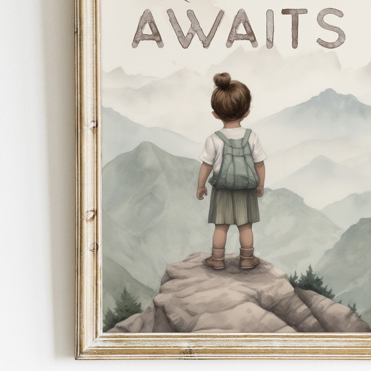 Adventure Girl Wall Art – Nursery Quote Print for Toddler Room • Set of 3