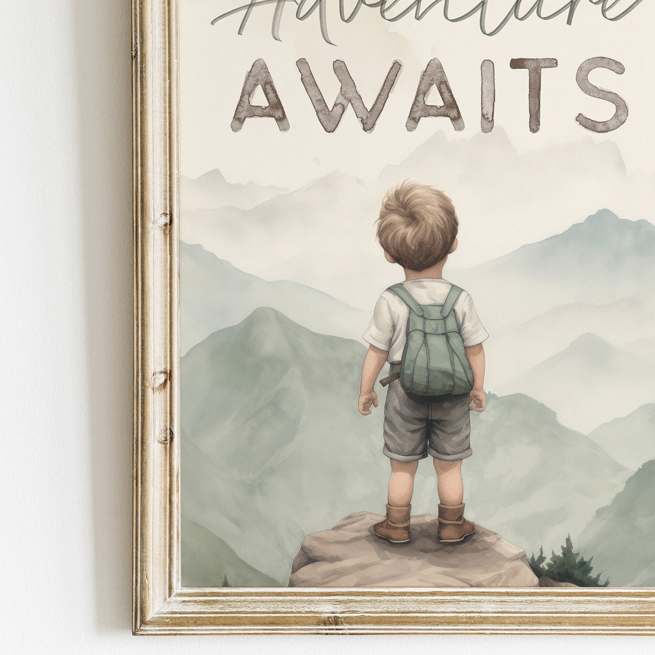 Mountain Nursery Print – Adventure Boys Room Wall Decor • Set of 3