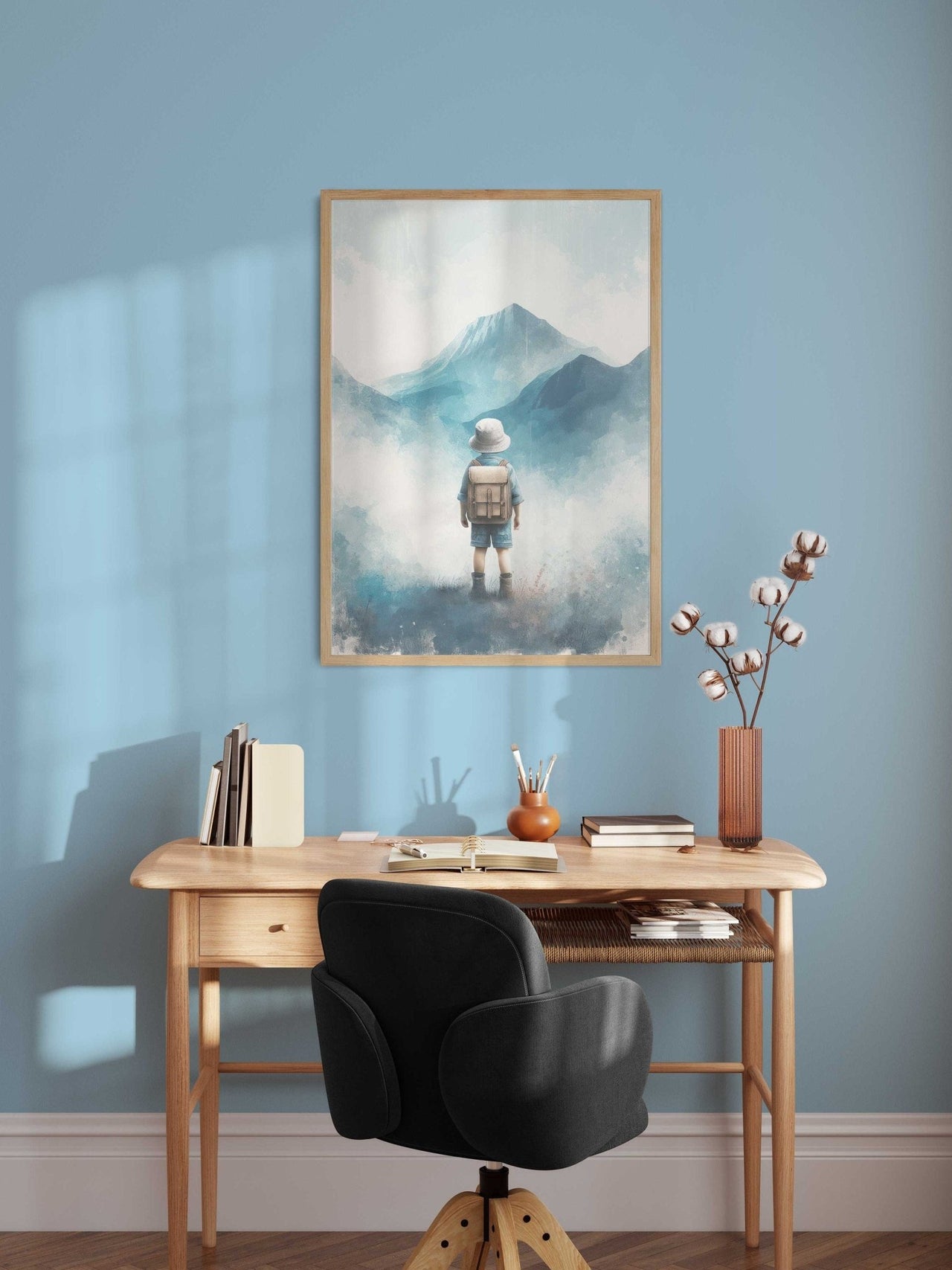 Little Hiker Wall Art – Adventure Boys Room Print