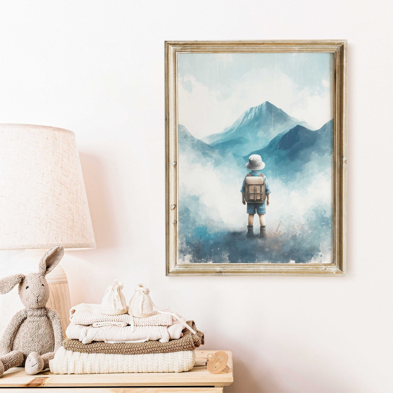Little Hiker Wall Art – Adventure Boys Room Print