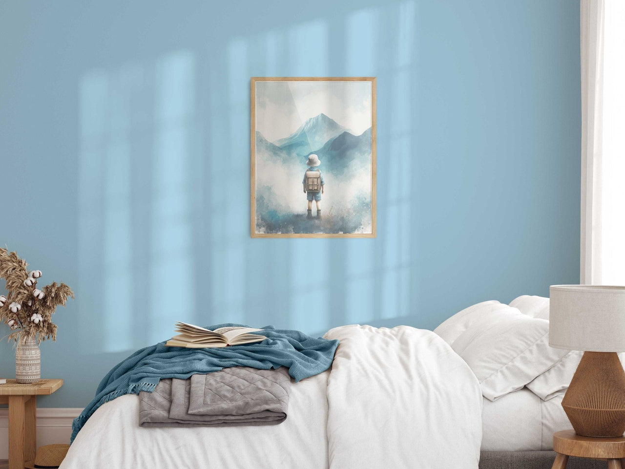 Little Hiker Wall Art – Adventure Boys Room Print