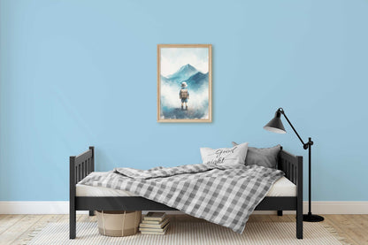 Adventure Boy Prints, Mountain Nursery Decor, Hiking Room Wall Art - WildfieldPrints
