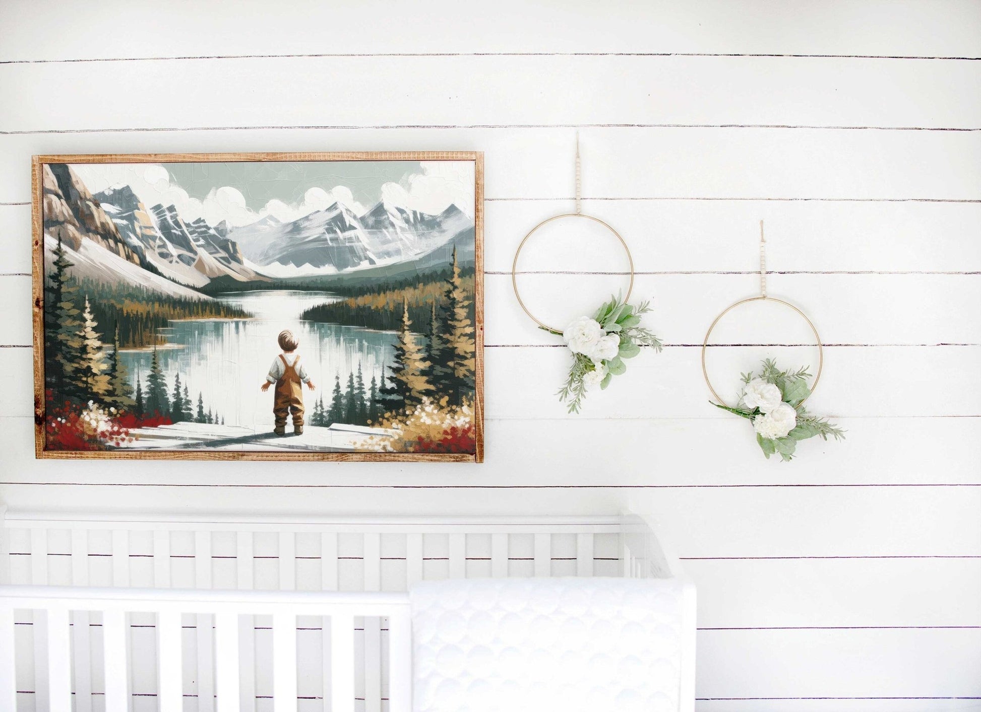 Adventure Boy Toddler Decor, Vintage Mountain Wall Art for Kids - WildfieldPrints