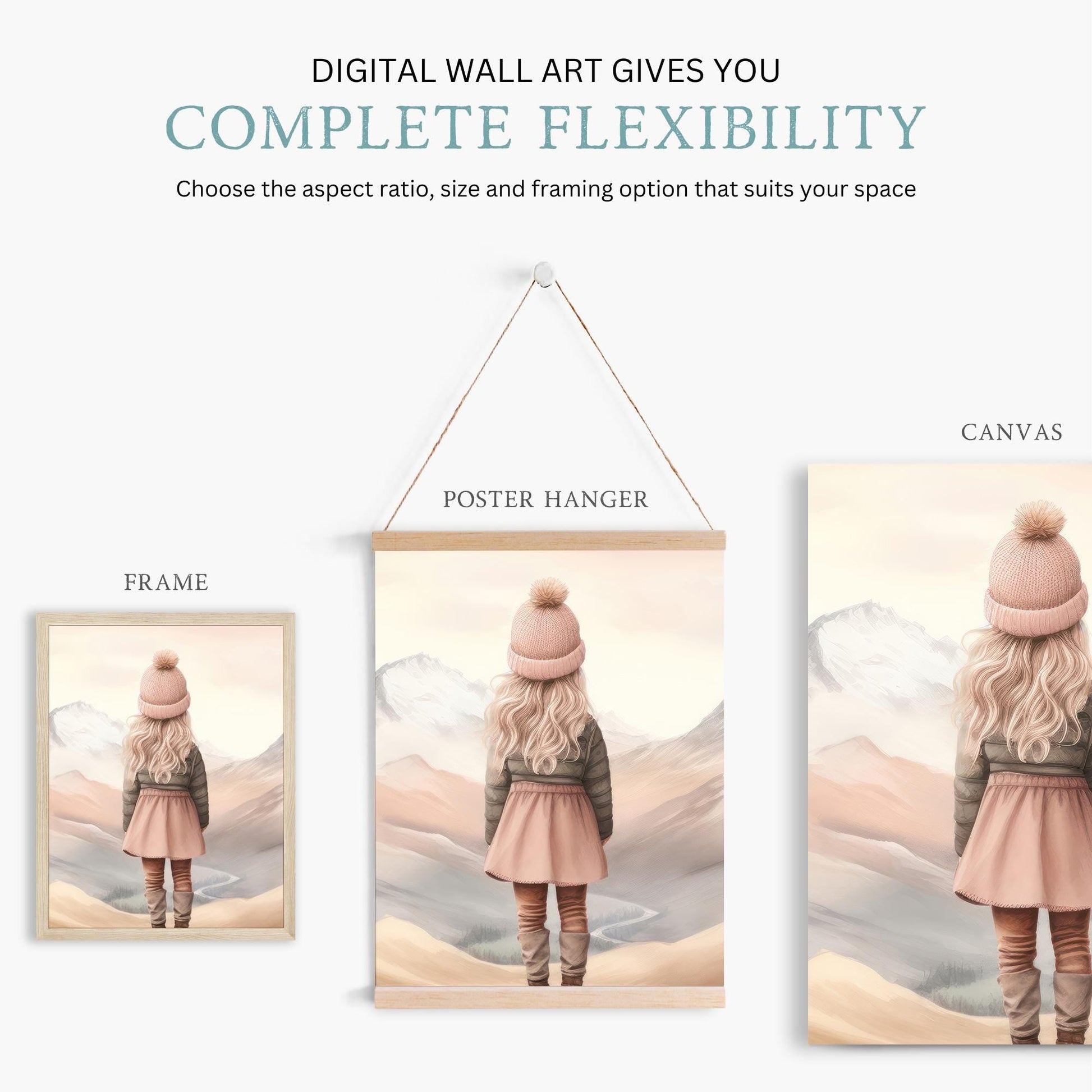 Adventure Decor Girls Room, Mountain Nursery Prints, Cute Wall Art - WildfieldPrints