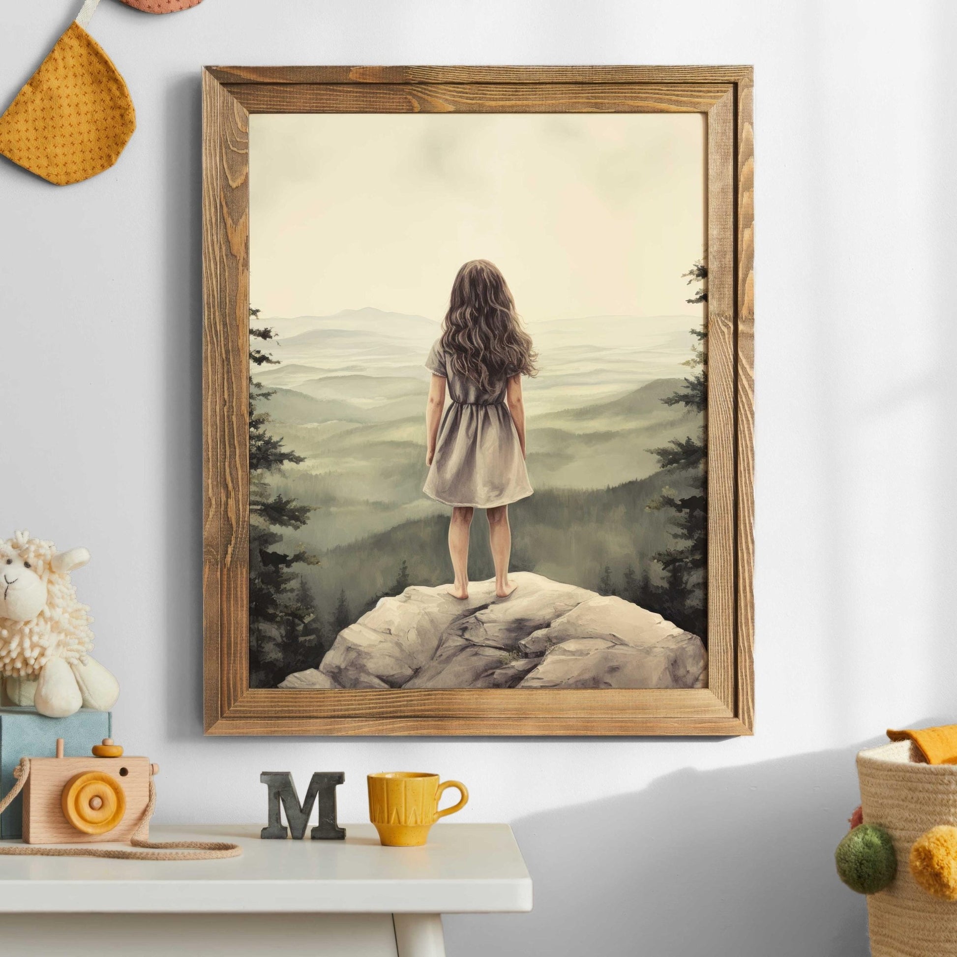 Adventure Girl Decor, Nature Wall Art, Vintage Nursery Accent - WildfieldPrints