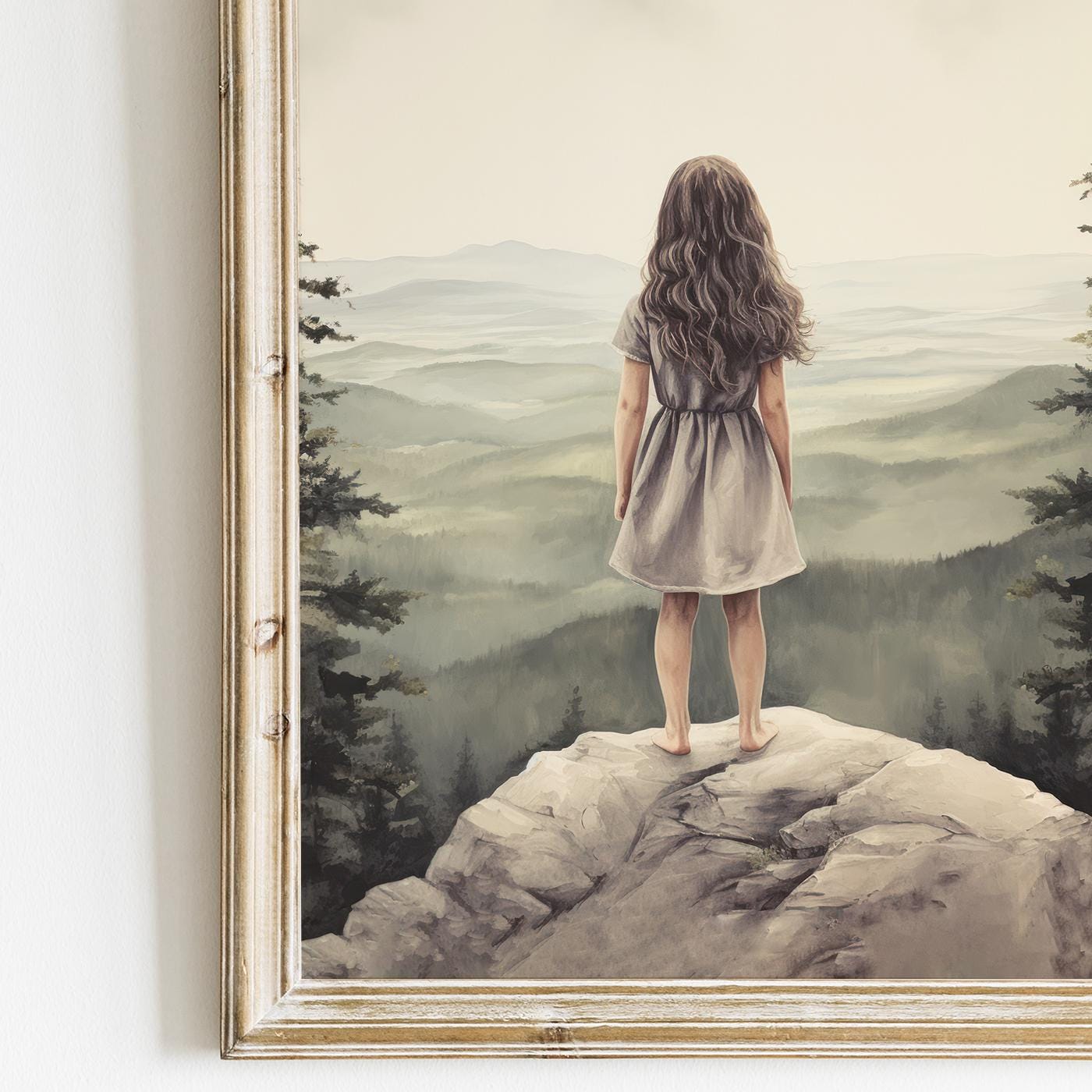 Adventure Girl Decor, Nature Wall Art, Vintage Nursery Accent - WildfieldPrints