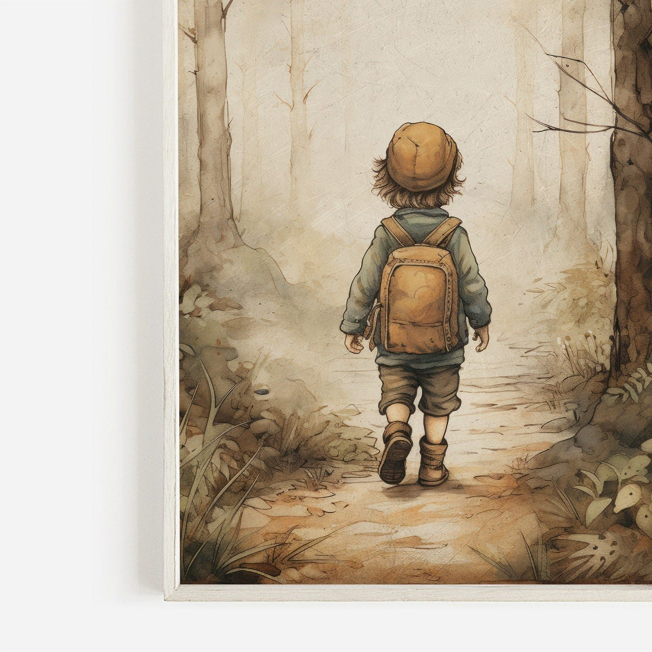 Forest Theme Wall Art – Adventure Boys Room Print