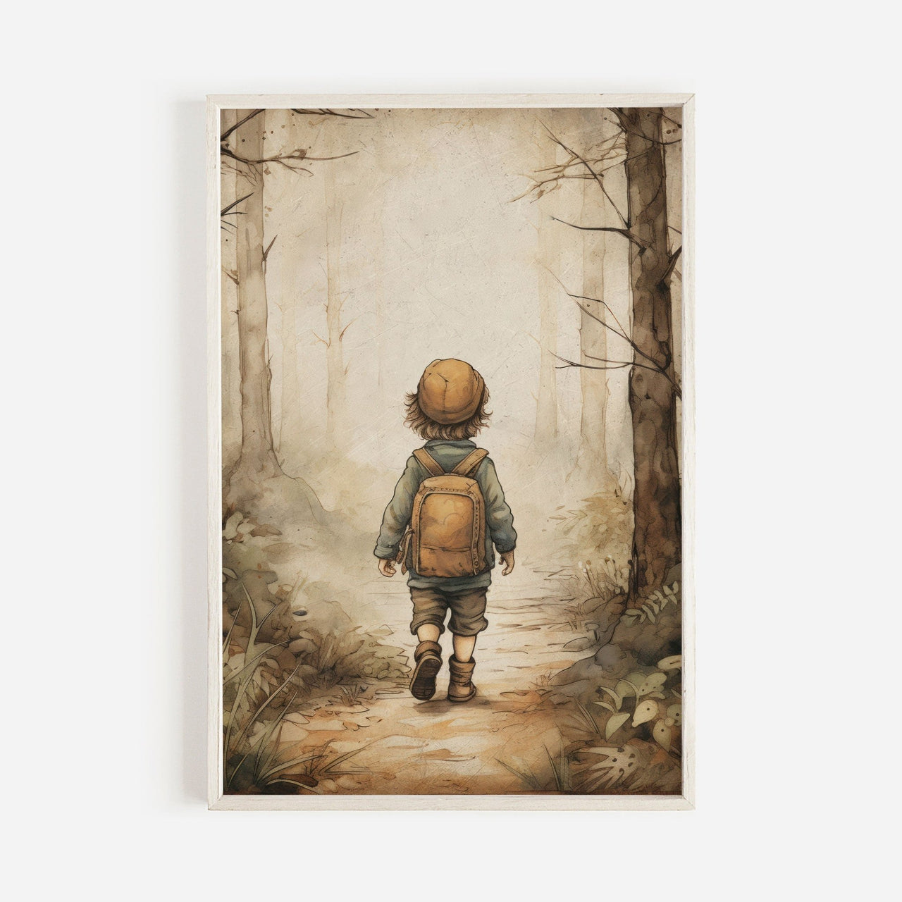 Forest Theme Wall Art – Adventure Boys Room Print
