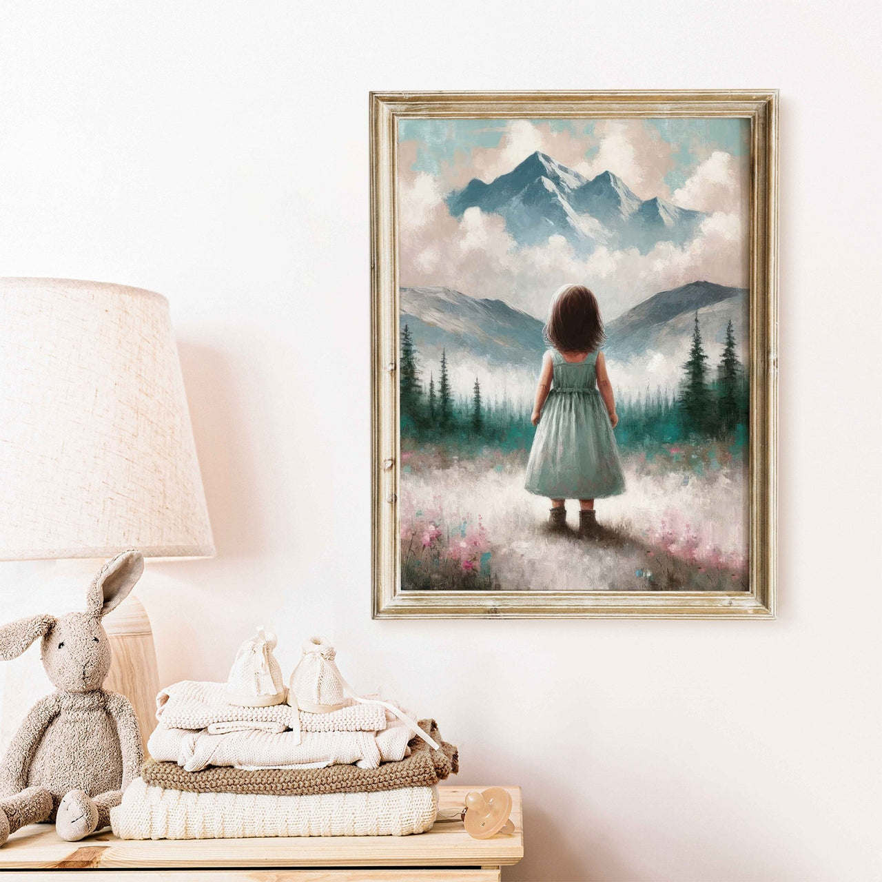Mountain Wall Art – Adventure Nursery Print for Toddler Room