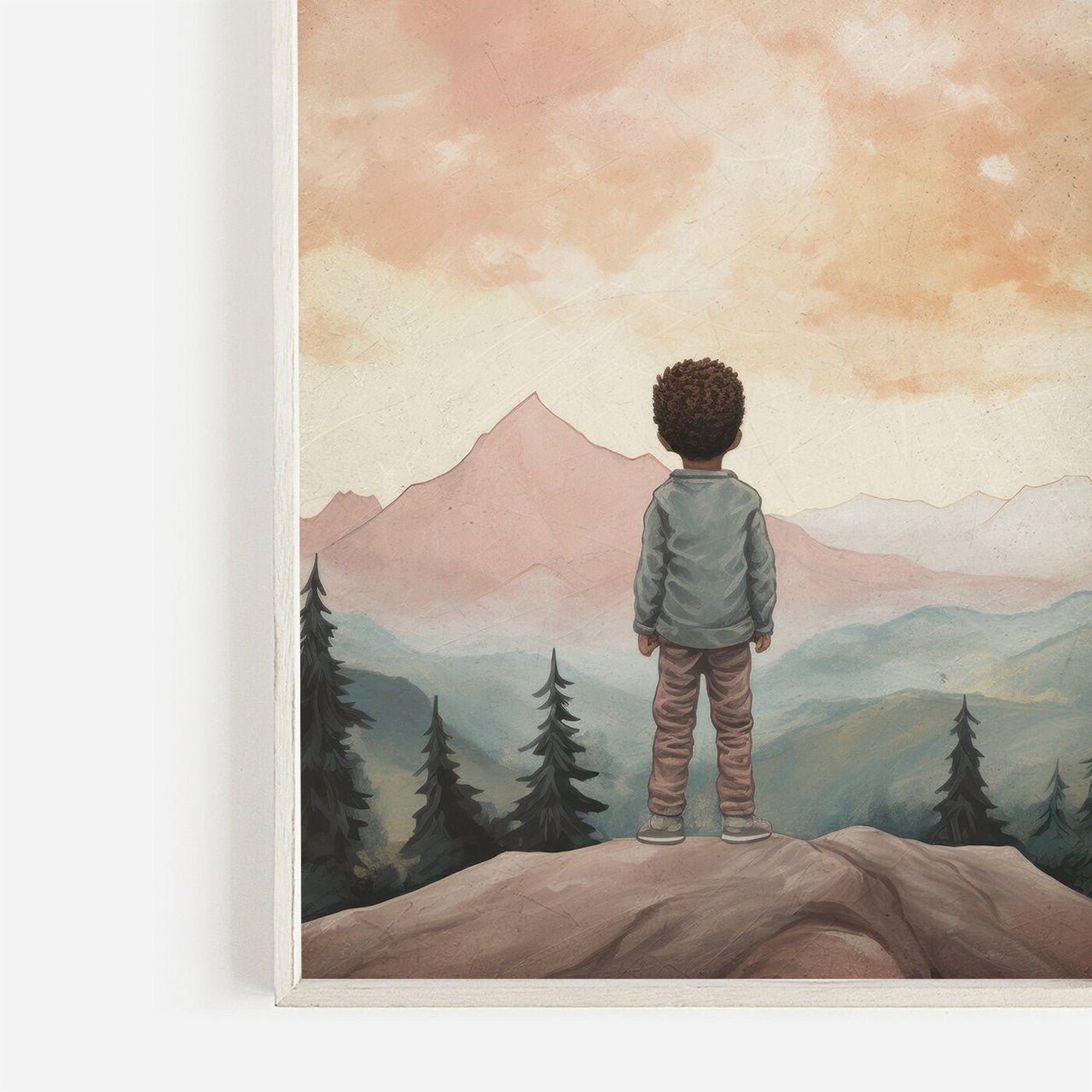 Mountain Wall Art – Adventure Boys Room Print