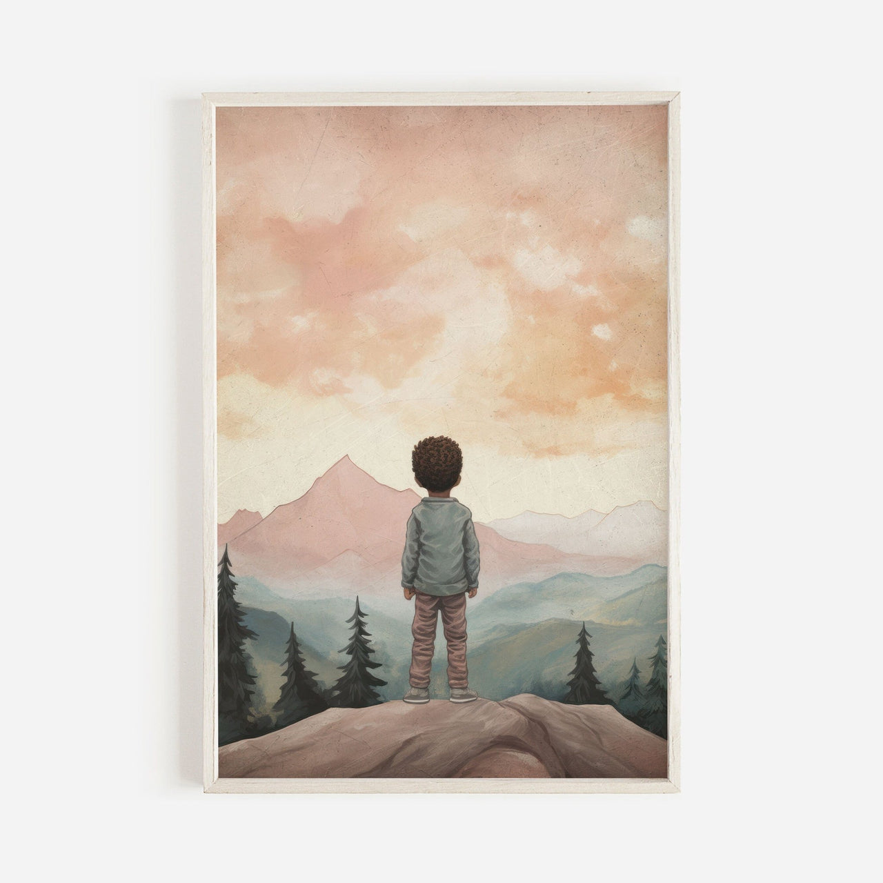 Mountain Wall Art – Adventure Boys Room Print