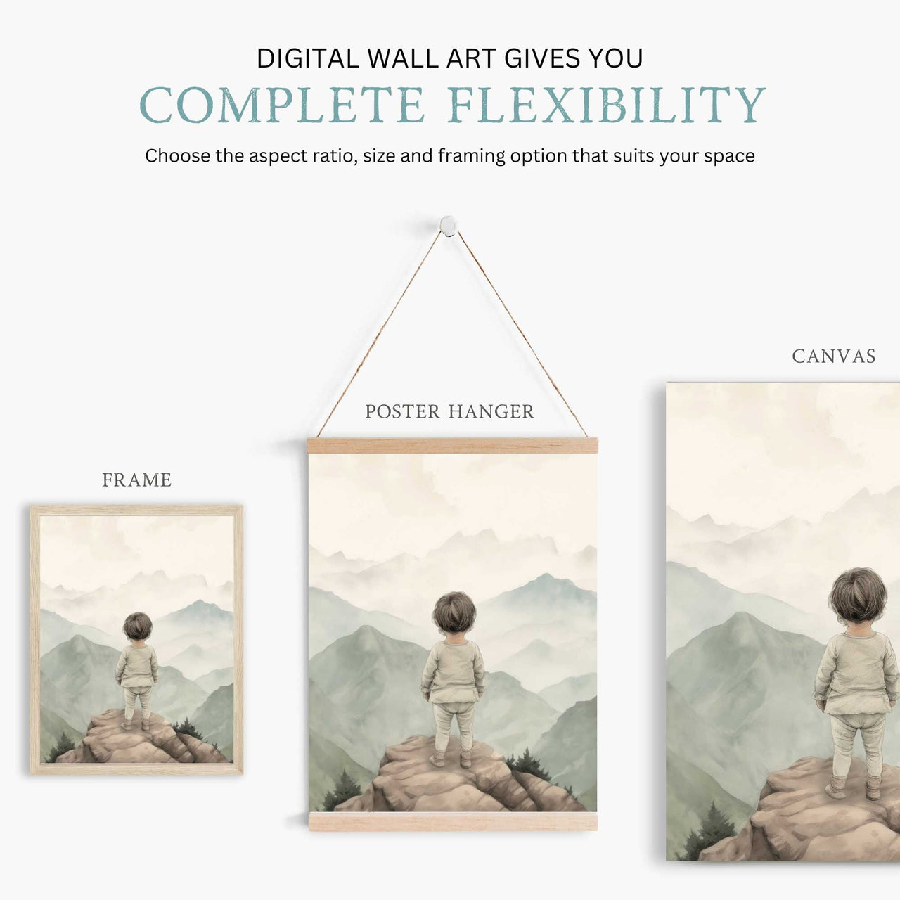 Adventure Wall Art – Nature Nursery Print for Baby Room