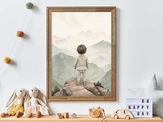 Adventure Nursery Art, Unique Wall Decor, Gender Neutral Baby Room Print - WildfieldPrints