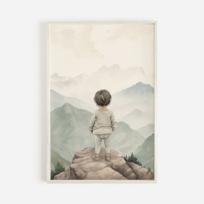 Adventure Nursery Art, Unique Wall Decor, Gender Neutral Baby Room Print - WildfieldPrints