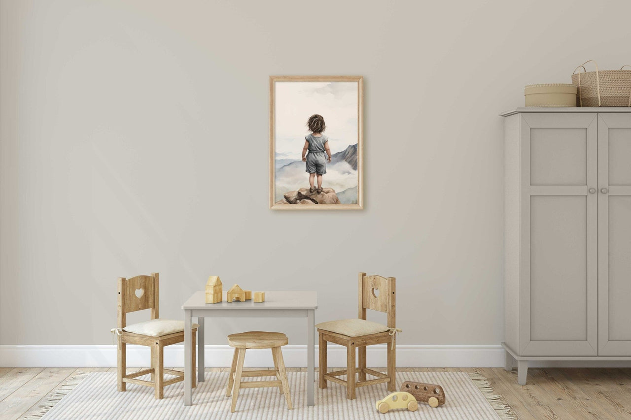 Mountain Print – Adventure Girls Room Wall Decor