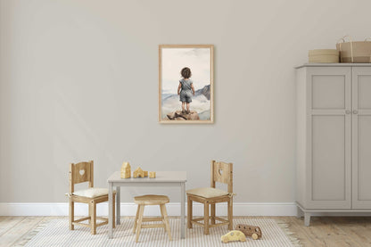 Adventure Nursery Decor, Girl's Room Wall Art, Mountain Print - WildfieldPrints