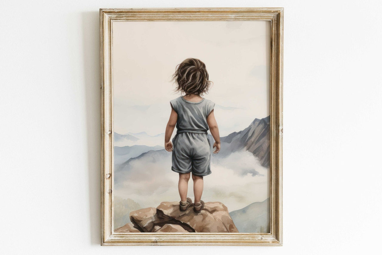 Mountain Print – Adventure Girls Room Wall Decor