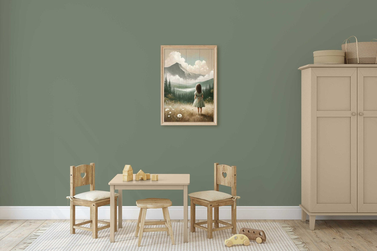 Mountain Art Print – Nature Girls Room Wall Decor