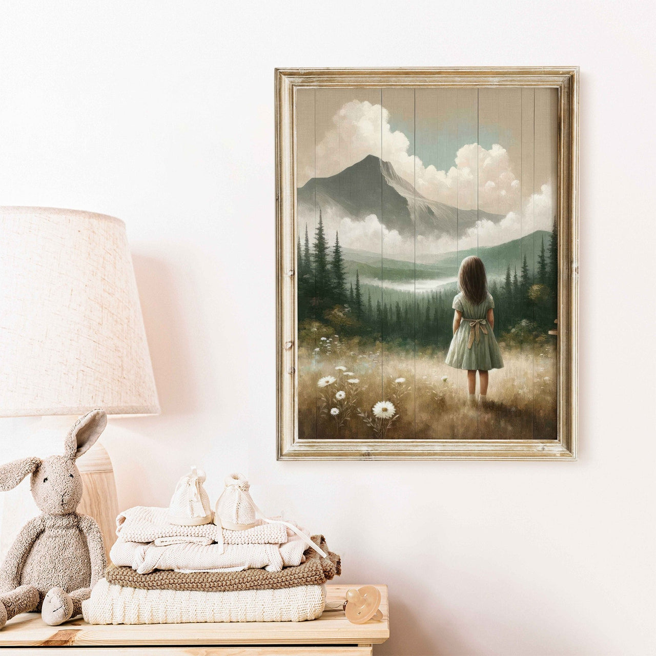 Mountain Art Print – Nature Girls Room Wall Decor