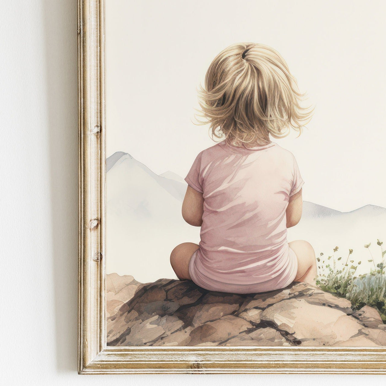 Mountain Wall Art – Adventure Nursery Decor for Girls Room • Set of 3