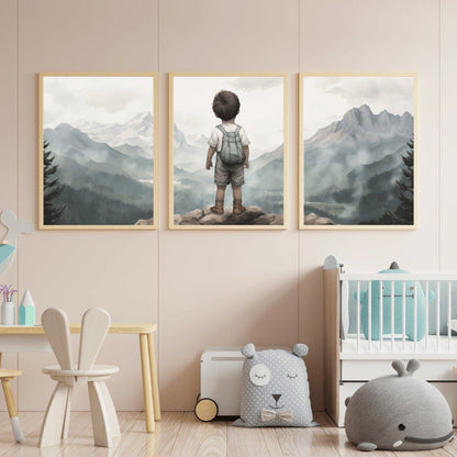 Adventure Nursery Decor, Nature - Inspired Toddler Room Art, Outdoors Theme - WildfieldPrints