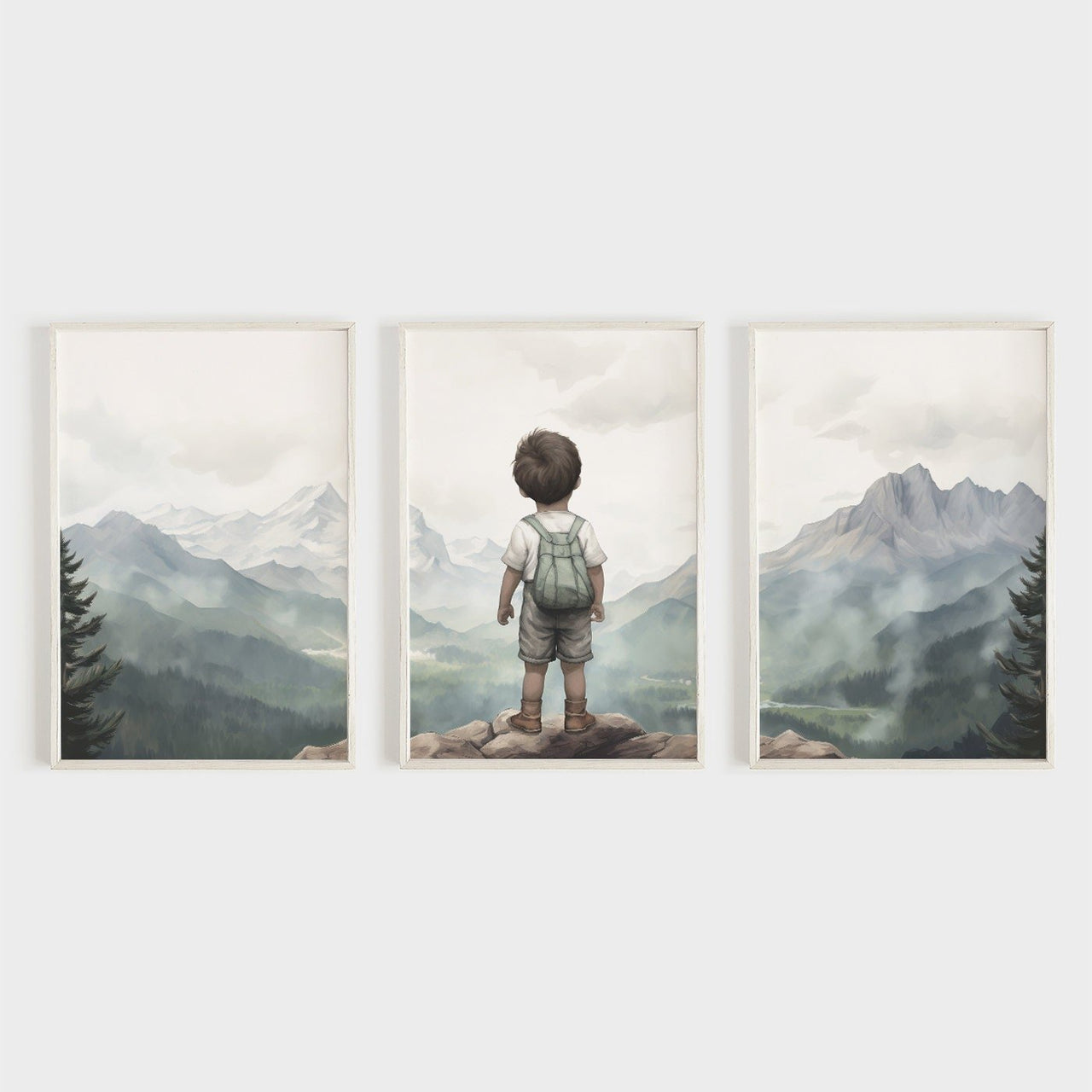 Adventure Wall Art – Nature Boys Room Decor • Set of 3