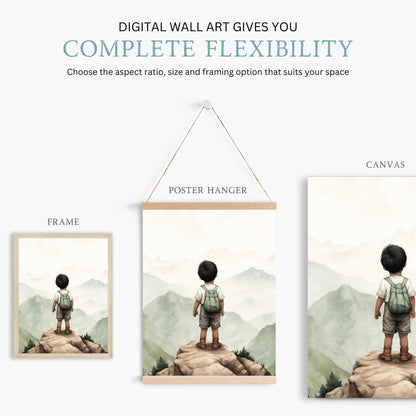 Adventure Nursery Decor, Nature Wall Art for Kids, Hiking & Camping Theme - WildfieldPrints