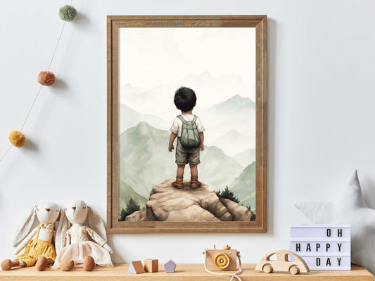 Adventure Nursery Decor, Nature Wall Art for Kids, Hiking & Camping Theme - WildfieldPrints