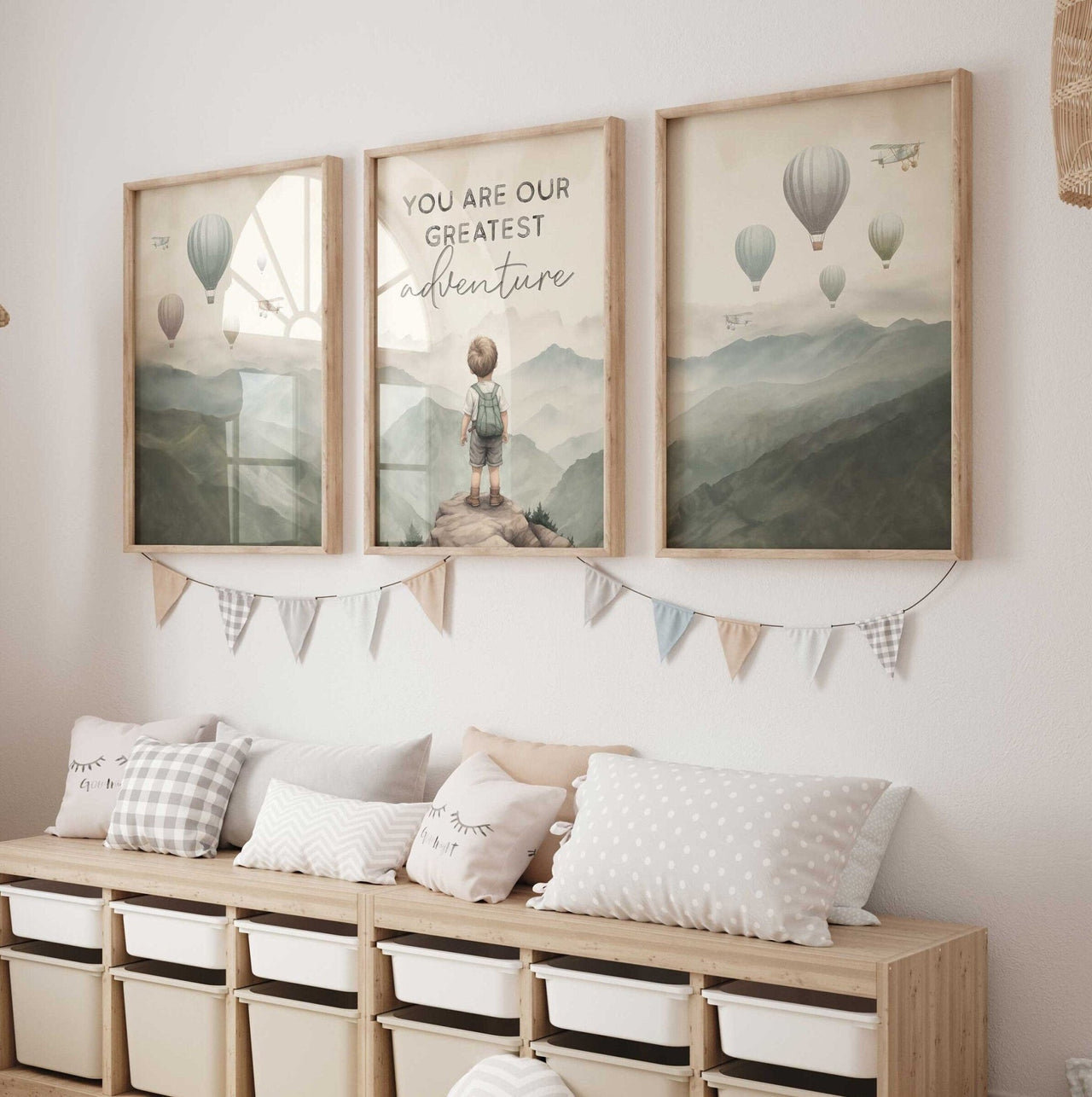 Mountain Wall Art – Adventure Boys Room Print • Set of 3