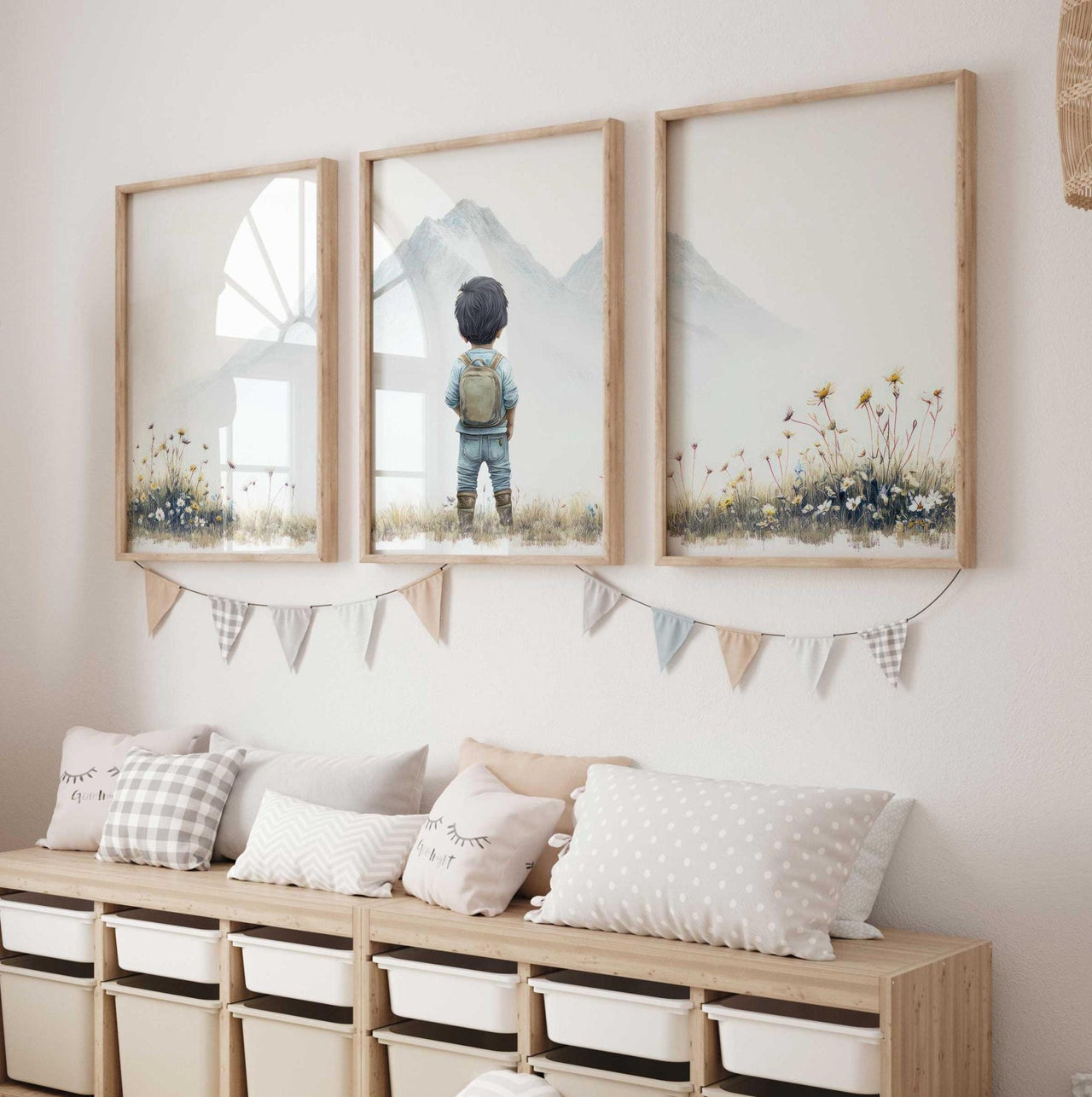 Adventure Wall Art – Nature Boys Room Print • Set of 3