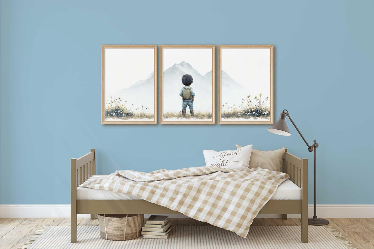 Adventure Wall Art – Nature Boys Room Print • Set of 3