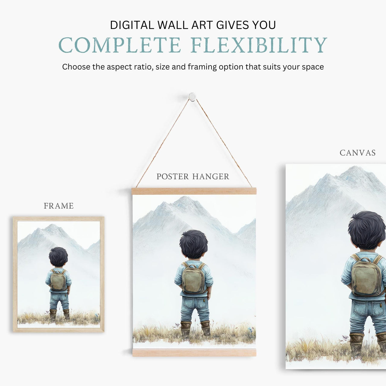 Adventure Wall Art – Nature Boys Room Print • Set of 3