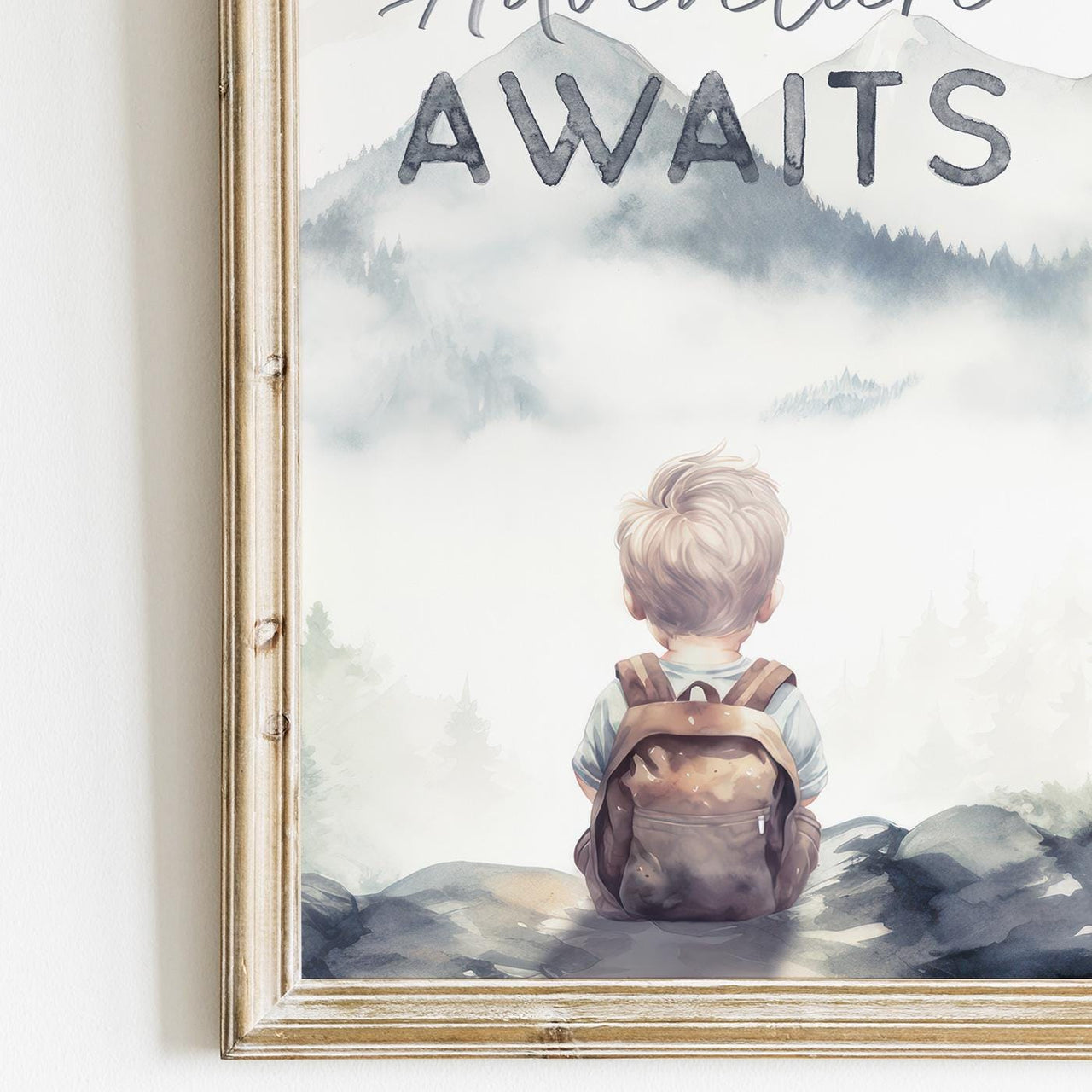 Bear & Fox Wall Art – Woodland Nursery Print for Boys • Set of 3