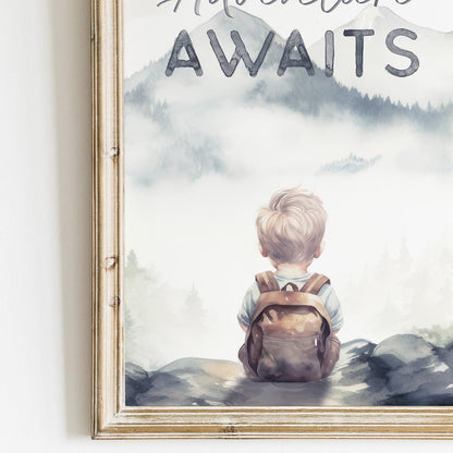 Adventure Nursery Prints, Woodland Animals Wall Decor, Bear & Fox Art - WildfieldPrints